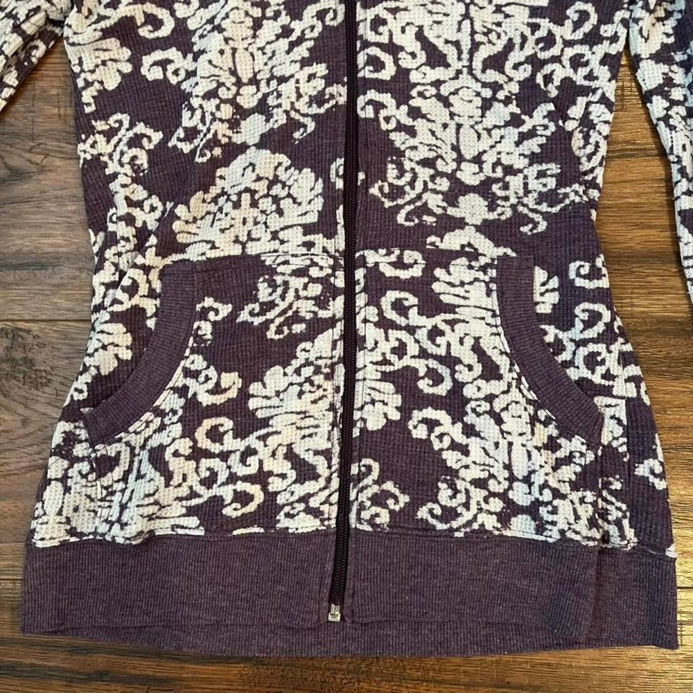 725 Orginals Purple Zip‎ Up Hoodie Pockets Loungewear Indie Sleaaze Streetwear - Picture 5 of 8